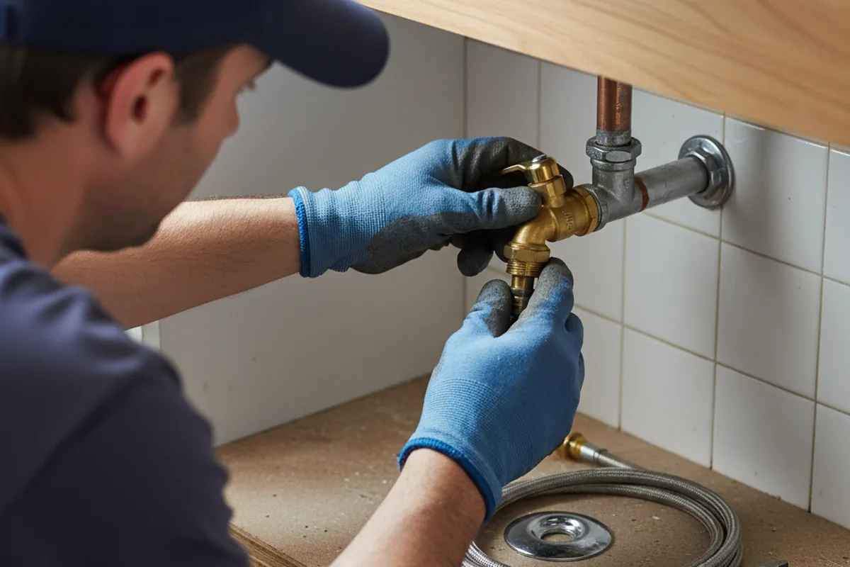 Shutoff valve and fitting work during Repiping in Olmsted Falls